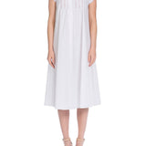 قميص قطني فيكتوري باللون الأبيض