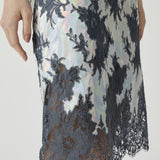 فستان كوكو المعدني باللون الرمادي