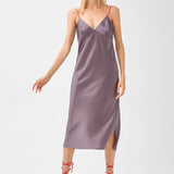 فستان ساتان مدخن