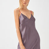 فستان ساتان مدخن