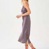 فستان ساتان مدخن