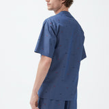 شورت رالي قطني باللون الأزرق الداكن