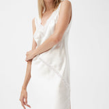 قميص حرير طويل من جوي باللون البيج