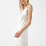 قميص حرير طويل من جوي باللون البيج