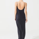 THE MOON SILK CHEMISE BLACK