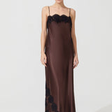 قميص ريتا الحريري باللون البني