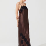 قميص ريتا الحريري باللون البني