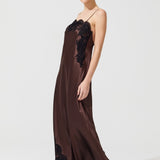 قميص ريتا الحريري باللون البني