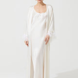 رداء القمر الحريري باللون الاصفر