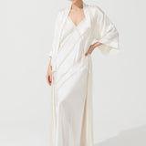 JOY SILK LONG ROBE ECRU