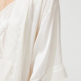 JOY SILK LONG ROBE ECRU
