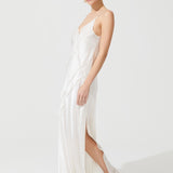 قميص حريري طويل من جوي بي باللون البيج