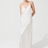 قميص حريري طويل من جوي بي باللون البيج