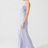 قميص طويل من الحرير الزن باللون الأرجواني