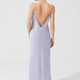 قميص طويل من الحرير الزن باللون الأرجواني