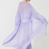 رداء ديكو الحريري باللون البنفسجي الوردي