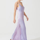 قميص ديكو الحريري باللون البنفسجي الوردي