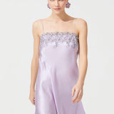 قميص قصير من الحرير من زين باللون الوردي