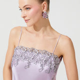 قميص قصير من الحرير من زين باللون الوردي