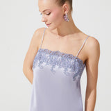 قميص قصير من الحرير الزن باللون الأرجواني