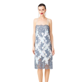 فستان كوكو المعدني باللون الرمادي