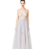 قميص تول طويل باللون الرمادي من FAIRY TALE