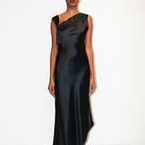 قميص هيلين الحريري الأسود