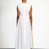 قميص رومانسي قطني باللون الأبيض