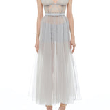 قميص تول طويل باللون الرمادي من FAIRY TALE