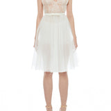 قميص FAIRY TALE قصير من التول باللون ECRU