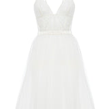 قميص FAIRY TALE قصير من التول باللون ECRU