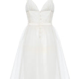 قميص FAIRY TALE قصير من التول باللون ECRU