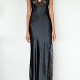 قميص شيري الحريري الأسود