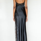 قميص شيري الحريري الأسود