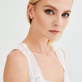 قميص حرير رومانسي باللون الوردي