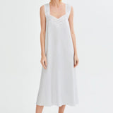 قميص قطني رومانسي باللون الرمادي