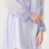 ZEN SILK SHORT ROBE PURPLE