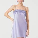 ZEN SILK SHORT CHEMISE SOFT PURPLE